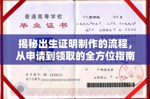 达孜揭秘出生证明制作的流程，从申请到领取的全方位指南