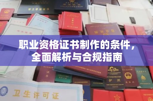 达孜职业资格证书制作的条件，全面解析与合规指南